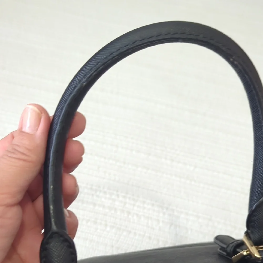 Michael Kors Black Leather Zip-Top Satchel with Gold Hardware - Picture 6 of 6